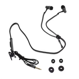 Headset Høretelefoner til iPhone iPad iPod Smartphone - Zipper - Sort